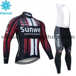 Tenue Maillot M/L + Collant à Bretelles 2020 Team Sunweb Hiver Thermal Fleece M003