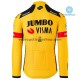 Tenue Maillot M/L + Collant à Bretelles 2020 Team Jumbo–Visma Hiver Thermal Fleece M001