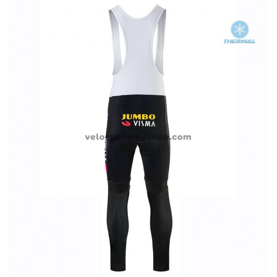 Tenue Maillot M/L + Collant à Bretelles 2020 Team Jumbo–Visma Hiver Thermal Fleece M001