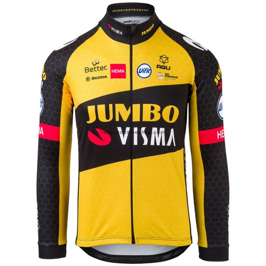 Maillot Cyclisme 2021 Team Jumbo-Visma Manches Longues M005