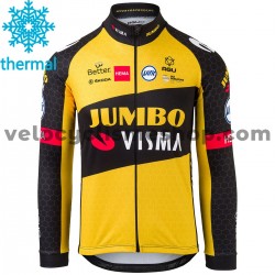 Maillot Cyclisme 2021 Team Jumbo-Visma Hiver Thermal Fleece M005