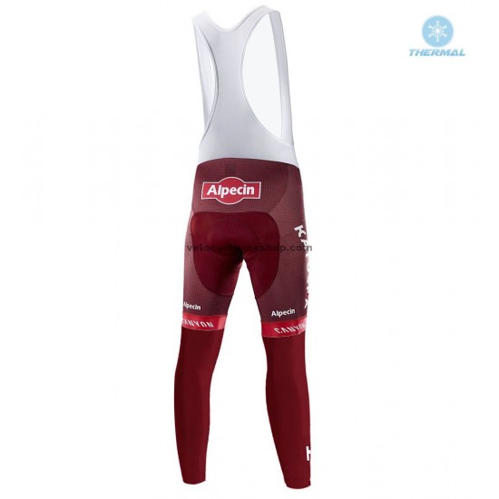 Collant à Bretelles 2018 Team Katusha Alpecin Hiver Thermal Fleece M001