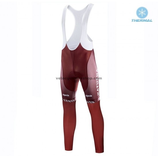 Collant à Bretelles 2019 Team Katusha Alpecin Hiver Thermal Fleece M001