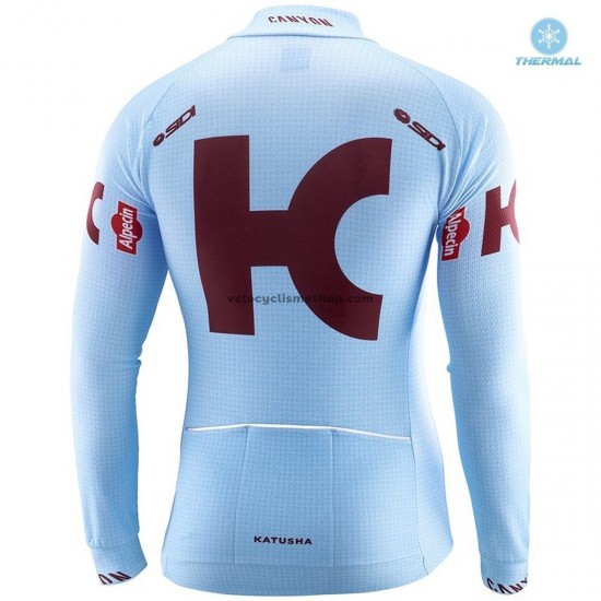 Maillot Cyclisme 2019 Team Katusha Alpecin Hiver Thermal Fleece M001