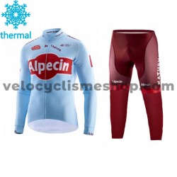 Tenue Maillot M/L + Collant Long 2019 Team Katusha Alpecin Hiver Thermal Fleece M001