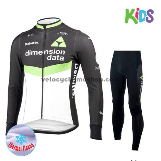 Tenue Maillot M/L + Collant Long 2017 Dimension Data Enfant Hiver Thermal Fleece M001