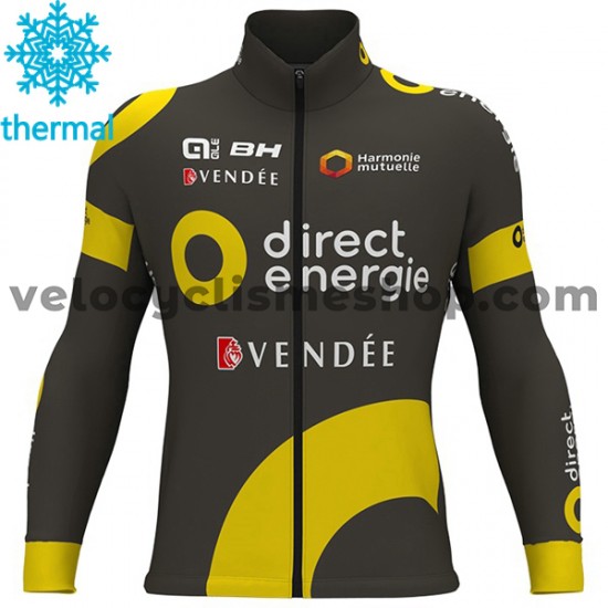 Tenue Maillot M/L + Collant à Bretelles 2017 Direct Energie Hiver Thermal Fleece M001