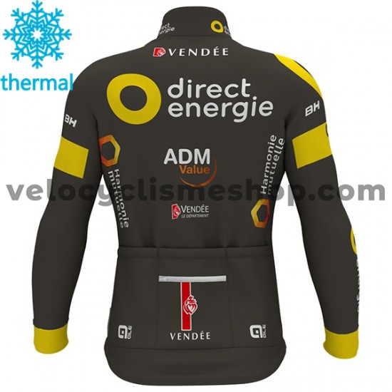 Tenue Maillot M/L + Collant à Bretelles 2017 Direct Energie Hiver Thermal Fleece M001