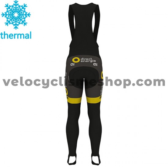Tenue Maillot M/L + Collant à Bretelles 2017 Direct Energie Hiver Thermal Fleece M001