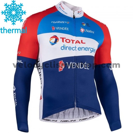 Maillot Cyclisme 2021 Team TotalEnergies Hiver Thermal Fleece M001