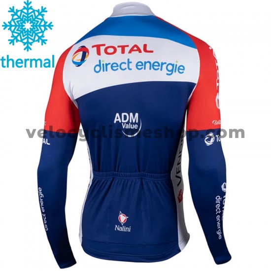 Maillot Cyclisme 2021 Team TotalEnergies Hiver Thermal Fleece M001