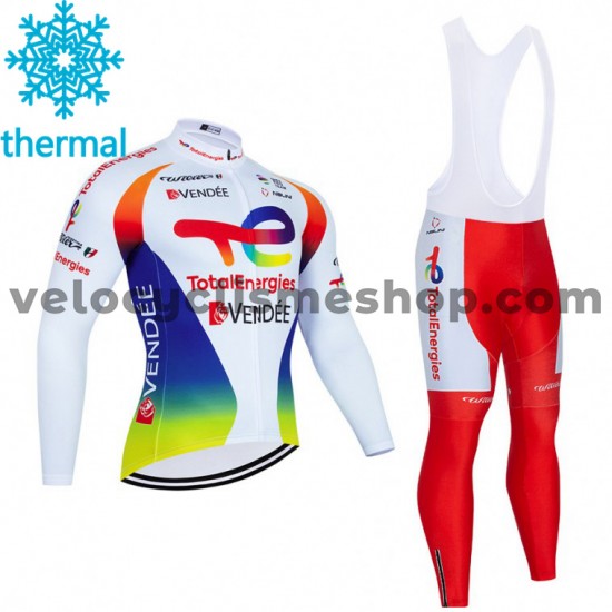 Tenue Maillot M/L + Collant à Bretelles 2021 Team TotalEnergies Hiver Thermal Fleece M003