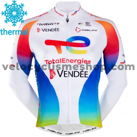 Maillot Cyclisme 2021 Team TotalEnergies Hiver Thermal Fleece M003