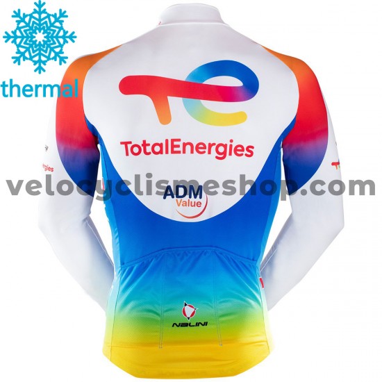 Maillot Cyclisme 2021 Team TotalEnergies Hiver Thermal Fleece M003