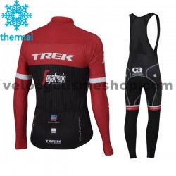 Tenue Maillot M/L + Collant à Bretelles 2017 Trek-Segafredo Hiver Thermal Fleece M001