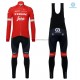 Tenue Maillot M/L + Collant à Bretelles 2018 Trek-Segafredo Hiver Thermal Fleece M001