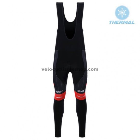 Tenue Maillot M/L + Collant à Bretelles 2018 Trek-Segafredo Hiver Thermal Fleece M001