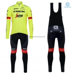 Tenue Maillot M/L + Collant à Bretelles 2018 Trek-Segafredo Hiver Thermal Fleece M002