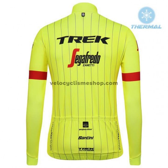 Tenue Maillot M/L + Collant à Bretelles 2018 Trek-Segafredo Hiver Thermal Fleece M002