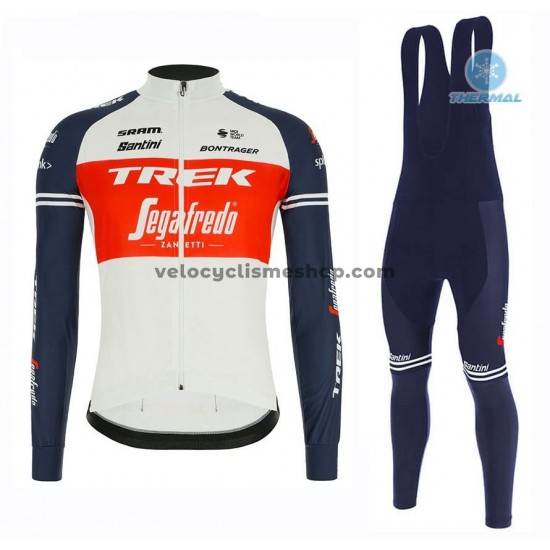Tenue Maillot M/L + Collant à Bretelles 2020 Trek Segafredo Hiver Thermal Fleece M001