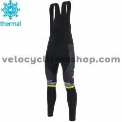 Collant à Bretelles 2020 Trek-Segafredo UCI World Champion Hiver Thermal Fleece M001