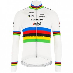 Maillot Cyclisme 2020 Trek-Segafredo UCI World Champion Manches Longues M001