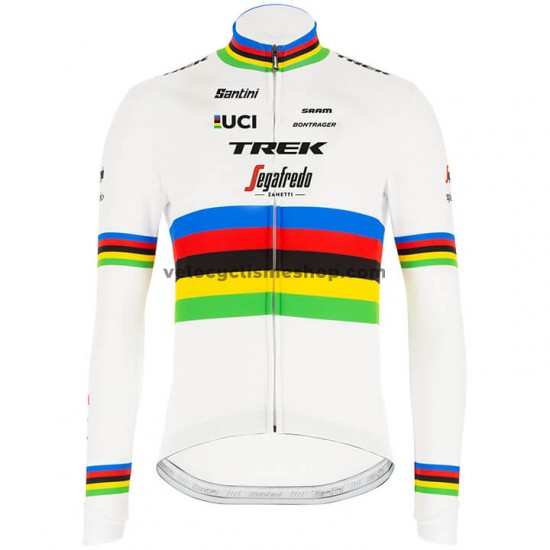 Maillot Cyclisme 2020 Trek-Segafredo UCI World Champion Manches Longues M001