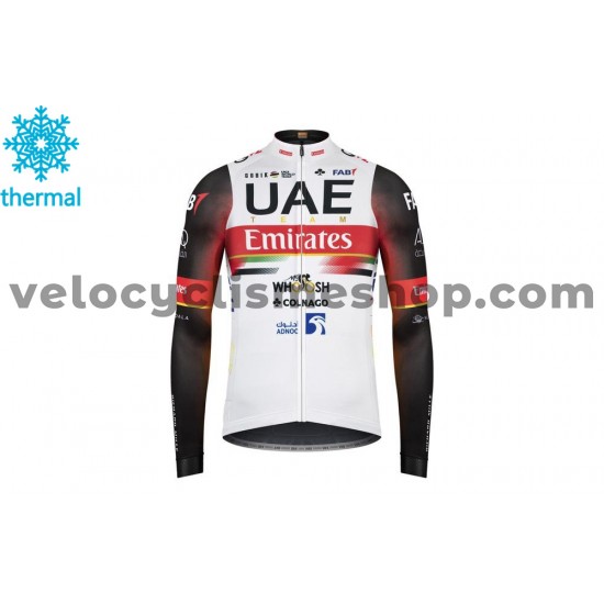 Maillot Cyclisme 2021 UAE Team Emirates Hiver Thermal Fleece M002