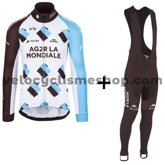 Tenue Maillot M/L + Collant à Bretelles 2017 AG2R La Mondiale Femmes M001