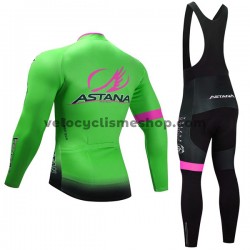 Tenue Maillot M/L + Collant à Bretelles 2017 Astana Pro Team Femmes M002