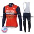 Tenue Maillot M/L + Collant à Bretelles 2017 Bahrain Merida Femmes Hiver Thermal Fleece M001