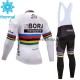 Tenue Maillot M/L + Collant à Bretelles 2017 Bora-Hansgrohe Femmes Hiver Thermal Fleece M002