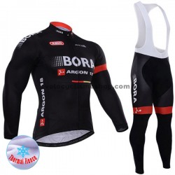 Tenue Maillot M/L + Collant à Bretelles 2017 Bora-Hansgrohe Femmes Hiver Thermal Fleece M003