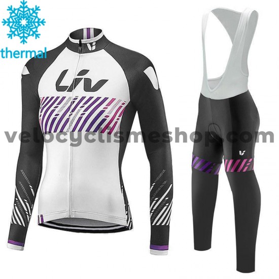 Tenue Maillot M/L + Collant à Bretelles 2017 CCC Liv Femmes Hiver Thermal Fleece M007