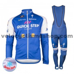 Tenue Maillot M/L + Collant à Bretelles 2017 Quick-Step Floors Femmes Hiver Thermal Fleece M001