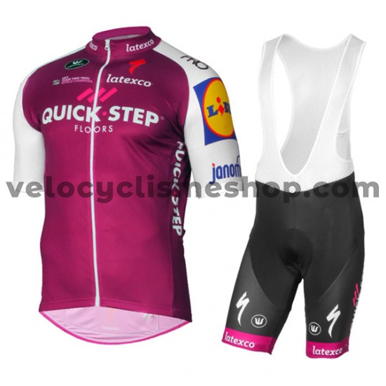Tenue Maillot + Cuissard à Bretelles 2017 Quick-Step Floors Femmes M003
