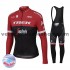 Tenue Maillot M/L + Collant à Bretelles 2017 Trek-Segafredo Femmes Hiver Thermal Fleece M001