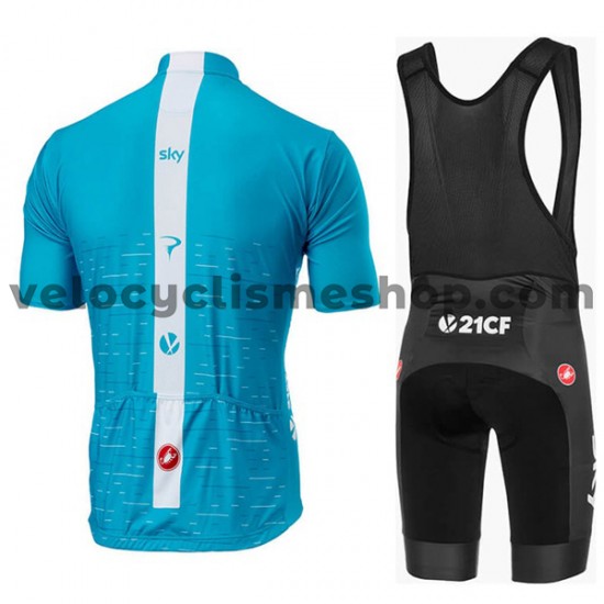 Tenue Maillot + Cuissard à Bretelles 2018 Team Sky Femmes M002