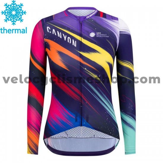 Maillot Cyclisme 2020 Canyon–SRAM Femmes Hiver Thermal Fleece M001