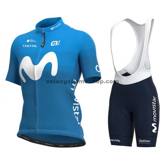 Tenue Maillot + Cuissard à Bretelles 2021 Movistar Team Femmes M001