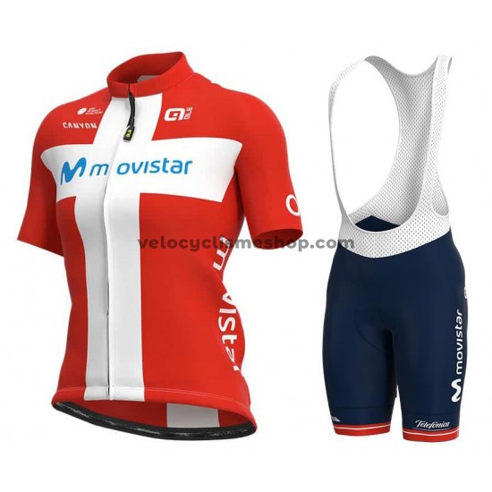 Tenue Maillot + Cuissard à Bretelles 2021 Movistar Team Femmes M002