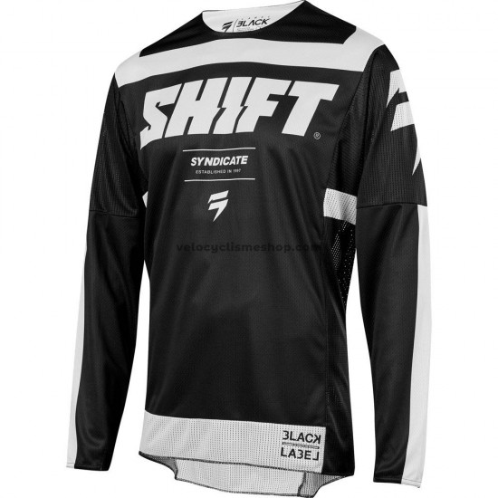 Maillot VTT/Motocross 2019 SHIFT 3LACK LABEL STRIKE Manches Longues M001