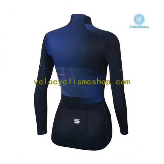 Tenue Maillot M/L + Collant Long Hiver Thermal Fleece 2021 Sportful Leaf Femmes N001