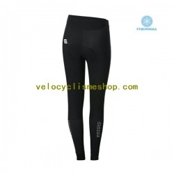 Tenue Maillot M/L + Collant Long Hiver Thermal Fleece 2021 Sportful Leaf Femmes N001