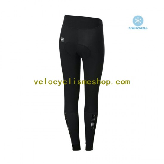 Tenue Maillot M/L + Collant Long Hiver Thermal Fleece 2021 Sportful Leaf Femmes N002