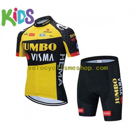 Tenue Maillot + Cuissard 2021 Team Jumbo-Visma Enfant N001