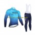 Tenue Maillot M/L + Collant à Bretelles 2022 Astana Qazaqstan Team Hommes N001