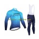Tenue Maillot M/L + Collant à Bretelles 2022 Astana Qazaqstan Team Hommes N001