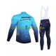 Tenue Maillot M/L + Collant à Bretelles 2022 Astana Qazaqstan Team Hommes N001