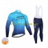 Tenue Maillot M/L + Collant à Bretelles Hiver Thermal Fleece 2022 Astana Qazaqstan Team Hommes N001